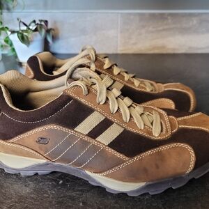 y2k Preppy Bowling Shoes Skechers Women's 9.5 Brown and Tan Sneakers